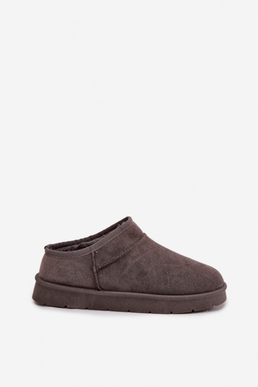 Snehule Dámske zahriať sa s kožušinou vo vnútri sivá Serenne