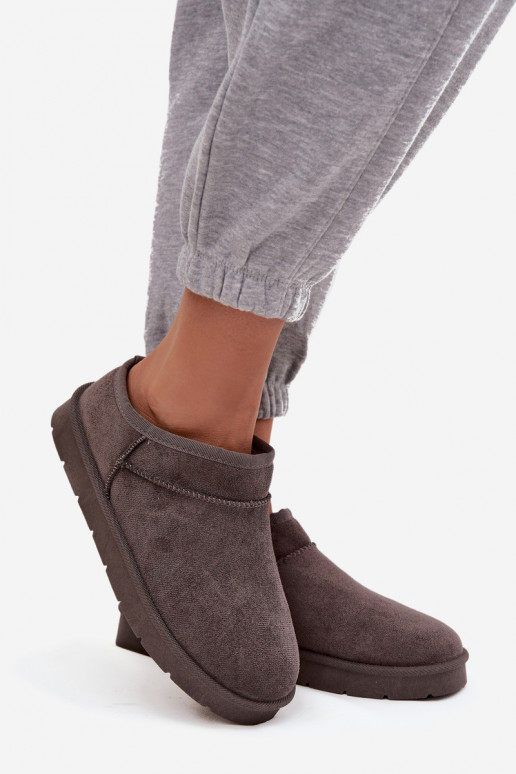 Snehule Dámske zahriať sa s kožušinou vo vnútri sivá Serenne