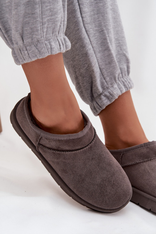 Snehule Dámske zahriať sa s kožušinou vo vnútri sivá Serenne