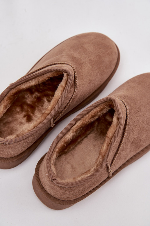 Snehule Dámske zahriať sa s kožušinou vo vnútri Hnedá farba Serenne