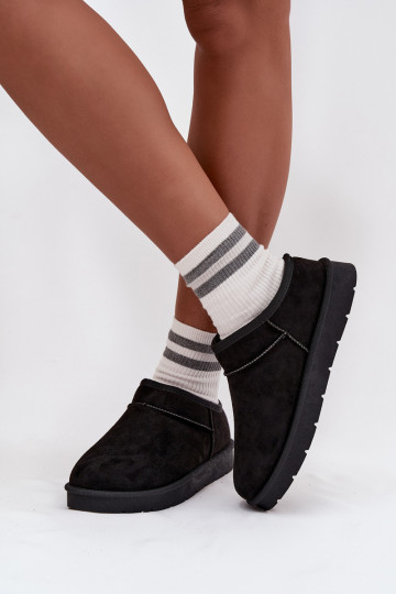 Snehule Dámske zahriať sa s kožušinou vo vnútri čierna Serenne