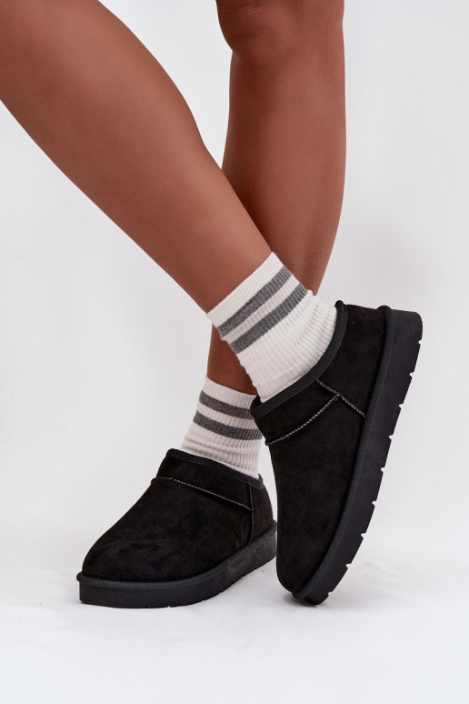 Snehule Dámske zahriať sa s kožušinou vo vnútri čierna Serenne