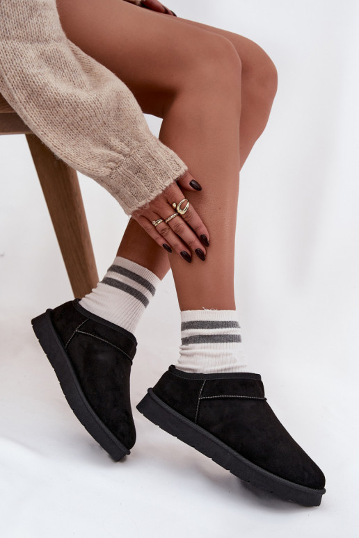 Snehule Dámske zahriať sa s kožušinou vo vnútri čierna Serenne