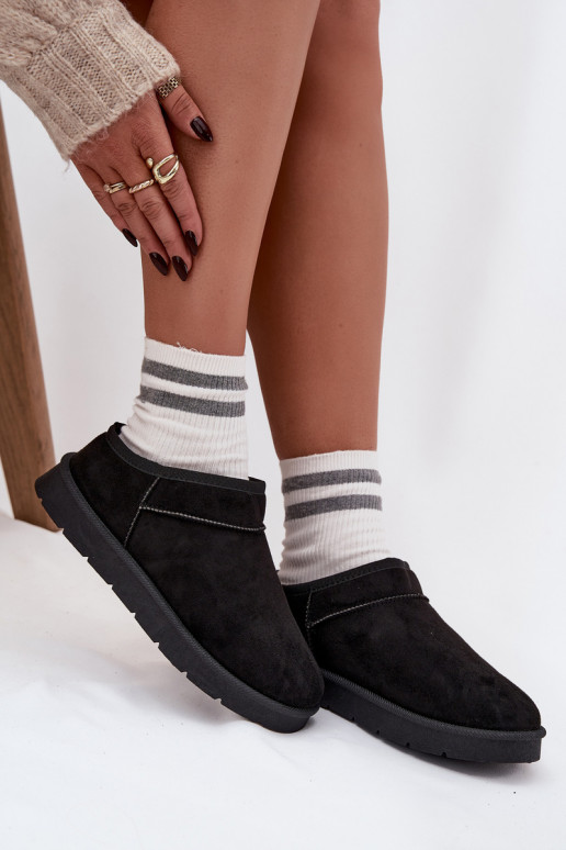 Snehule Dámske zahriať sa s kožušinou vo vnútri čierna Serenne