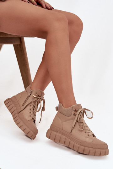 Dámske zahriať sa Čižmy topánky s platformou Hnedá farba Carenna