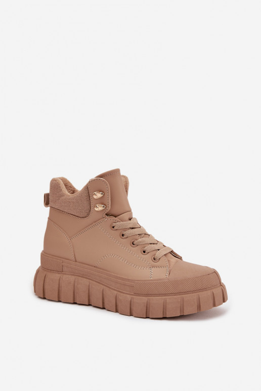 Dámske zahriať sa Čižmy topánky s platformou Hnedá farba Carenna