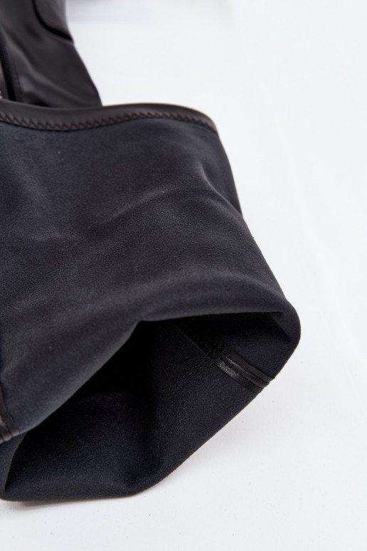 dámske čižmy nad kolenom s podpätkami Eko Kožené čierna Tahlina