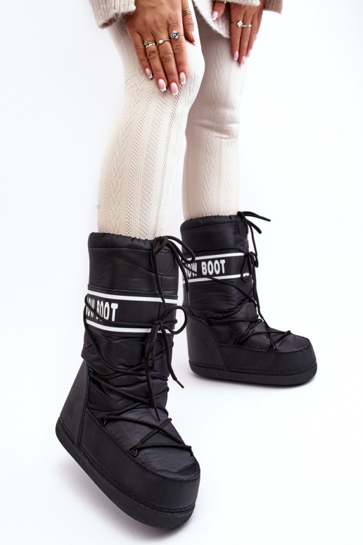 Dámske Vysoká Snehule čierna Venila