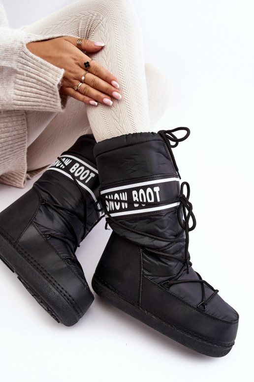 Dámske Vysoká Snehule čierna Venila