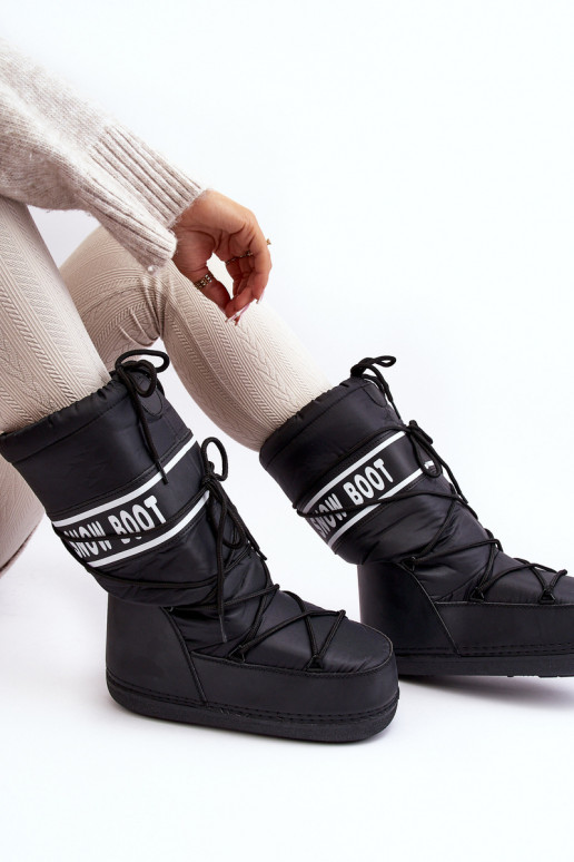 Dámske Vysoká Snehule čierna Venila