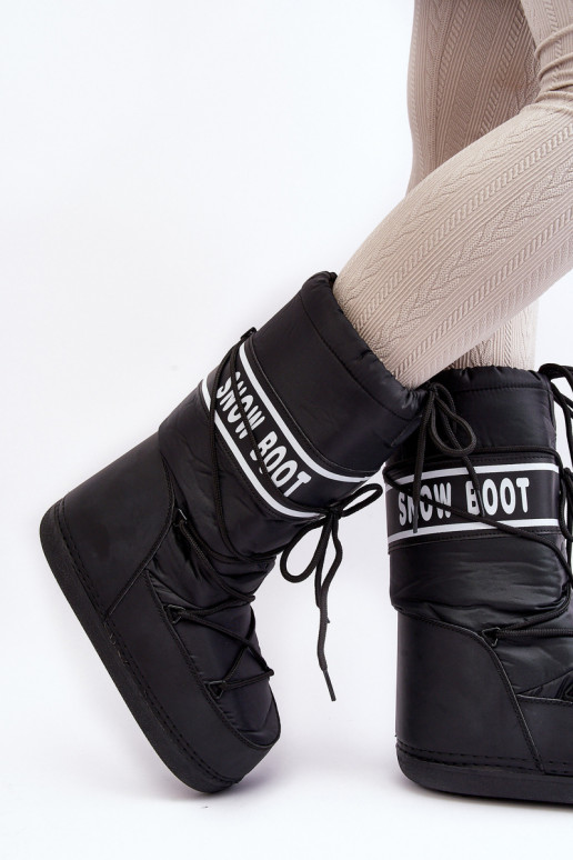 Dámske Vysoká Snehule čierna Venila