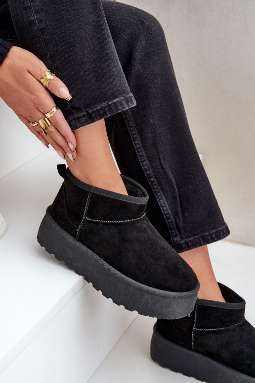 Dámske Snehule s platformou čierna Ninala