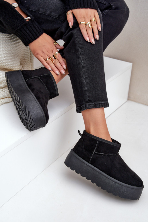 Dámske Snehule s platformou čierna Ninala