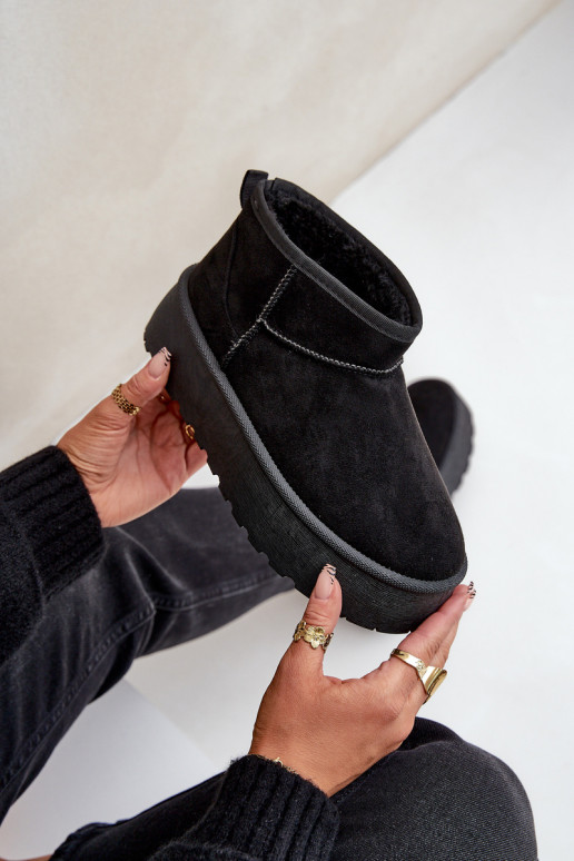 Dámske Snehule s platformou čierna Ninala