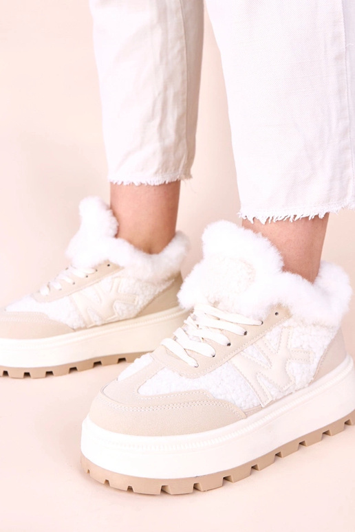 Pieskové zateplené tenisky s...