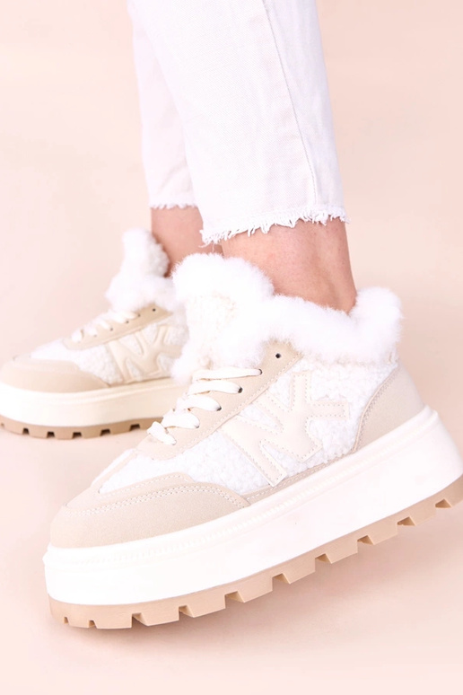 Pieskové zateplené tenisky s...