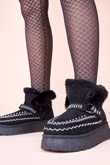 Čierne snehové topánky s...