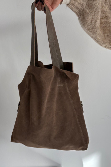 zo semišuoIna Kabelka Zapnutékupujúci Tmavýbéžová Miraya