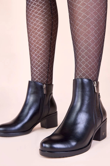 Čierne čižmy na podpätku s...