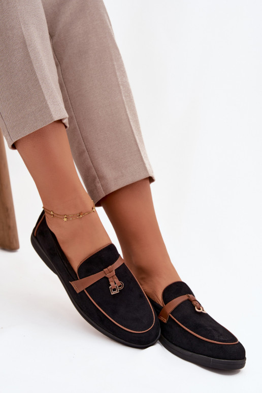 Mokasíny Mokasíny Dámskez eko semišuu čierna DarInen