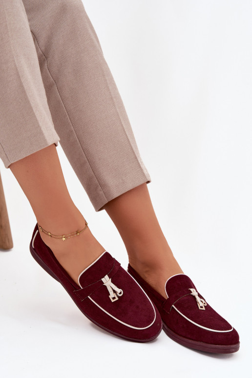 Mokasíny Mokasíny Dámskez eko semišuu bordová DarInen