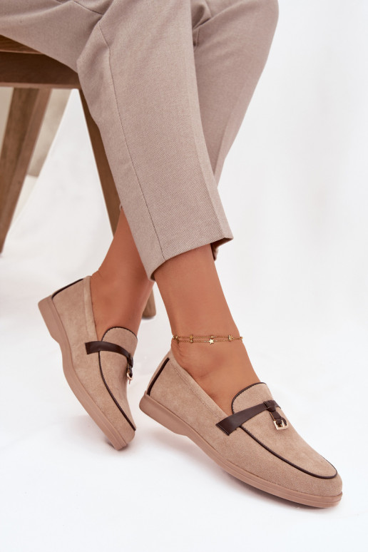 Mokasíny Mokasíny Dámskez eko semišuu béžová DarInen