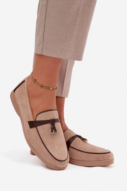 Mokasíny Mokasíny Dámskez eko semišuu béžová DarInen