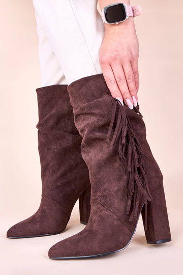 Hnedé polokozačky na...