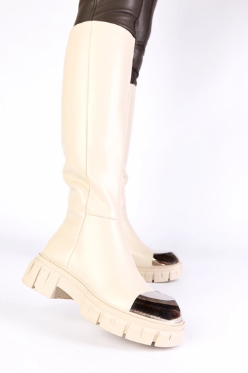 Pieskové dlhé čižmy so...