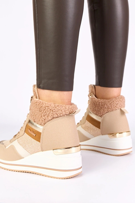 Pieskové teplé snehové tenisky na...