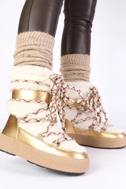 Zlaté teplé sťahovacie snehové...