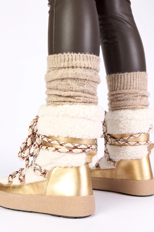 Zlaté teplé sťahovacie snehové...