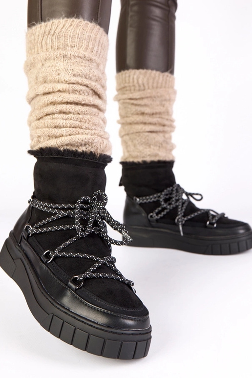 Čierne teplé sťahovacie snehové...