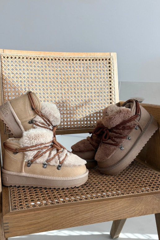 Hnedé detské snehové topánky s kožušinou D.Franklin DFSH370011