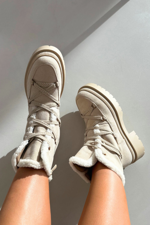 Dámske zateplené snehule, pieskové, Irmara