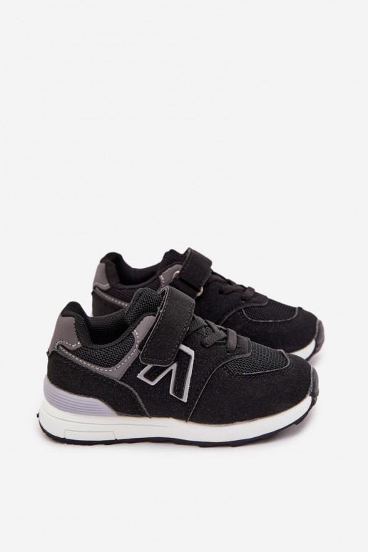 Čierne detské športové topánky s suchým zipsom Galisse