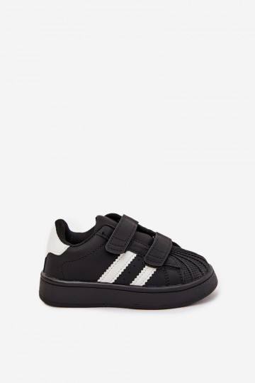 Detské športové topánky model Sneakers z umelej kože, čiernej farby, Renel 2