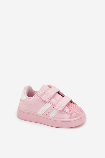 Detské športové topánky model Sneakers z umelej kože, ružovej farby, Renel 2
