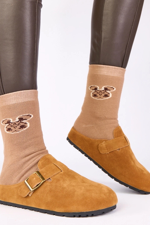 Hnedé čižmy s dekoratívnou sponou Atoria