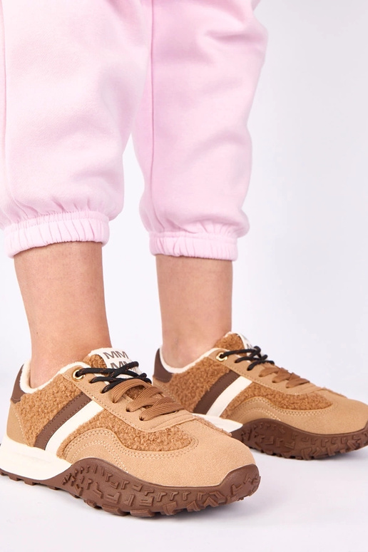 Hnedé športové topánky teplé s...