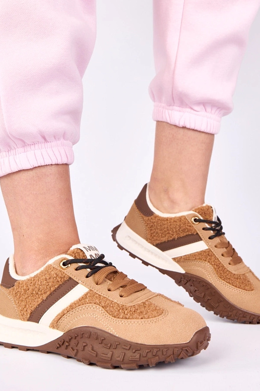 Hnedé športové topánky teplé s...