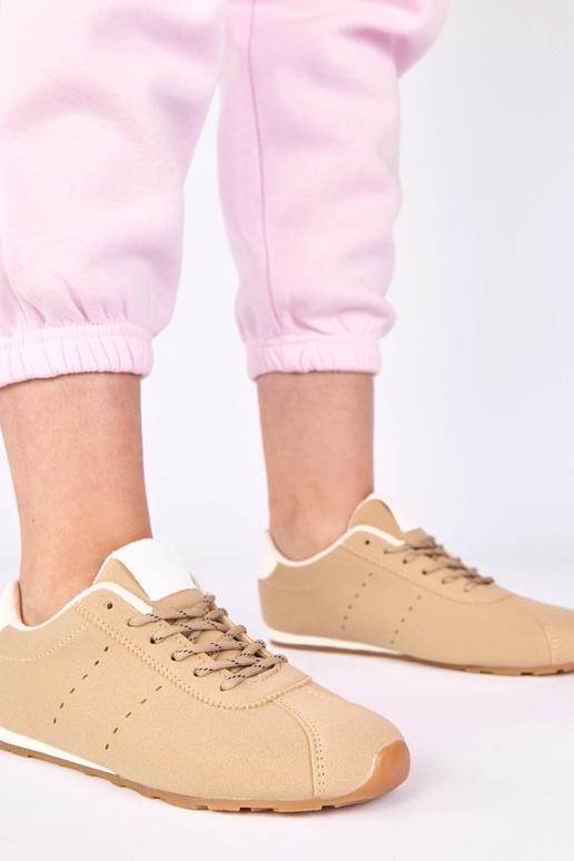 Pieskové športové topánky s bielym...