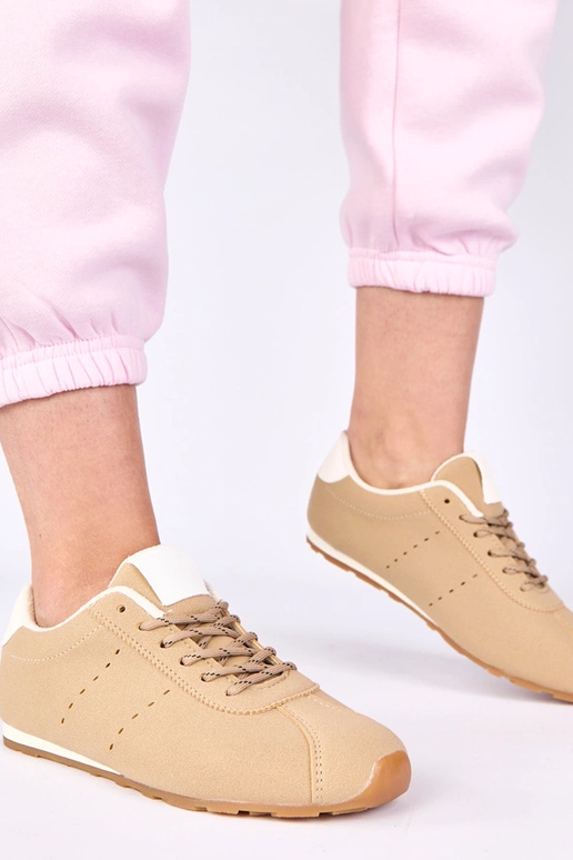 Pieskové športové topánky s bielym...