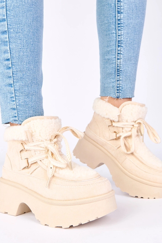 Pieskové snehové čižmy s kožušinou na...