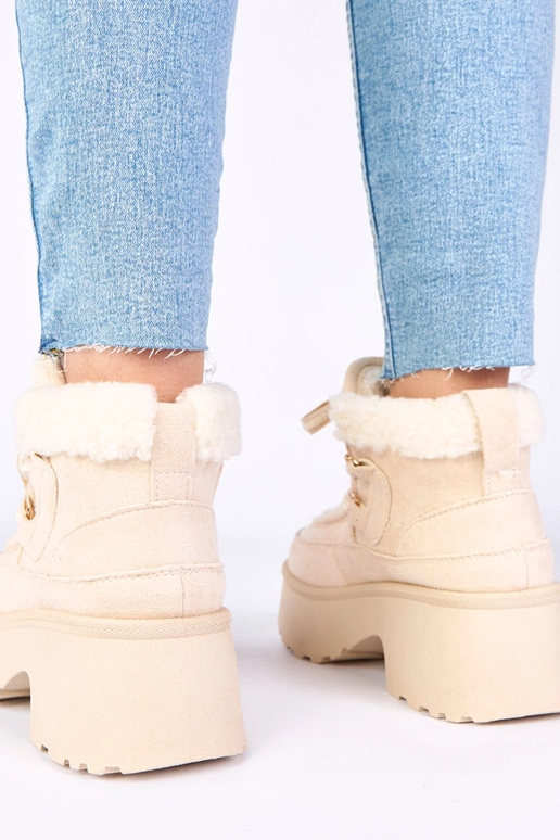 Pieskové snehové čižmy s kožušinou na...
