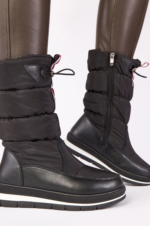 Čierne snehové čižmy na nízkom...