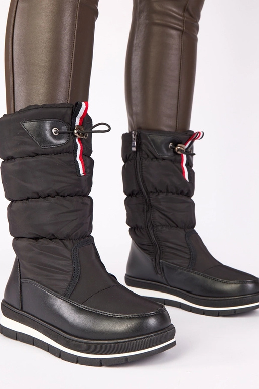 Čierne snehové čižmy na nízkom...