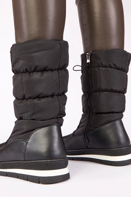 Čierne snehové čižmy na nízkom...