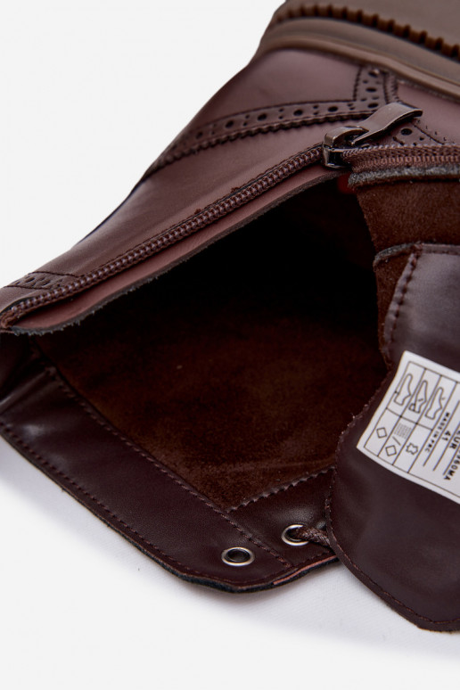 Kožené Čižmy pánske Lee Cooper LCJ-25-33-3960 Hnedá farba