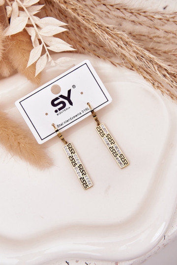 so štýlovými detailmii INiszące s trblietavými otvormi Stal Pozłacana